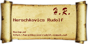 Herschkovics Rudolf névjegykártya